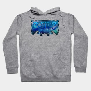 Cosmic Art Nouveau Retro Psychedelic Emblem Hoodie